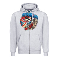 Heather Grey American babe Zipper Hoodie - Zillion Design Studio