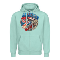 Seafoam American babe Zipper Hoodie - Zillion Design Studio