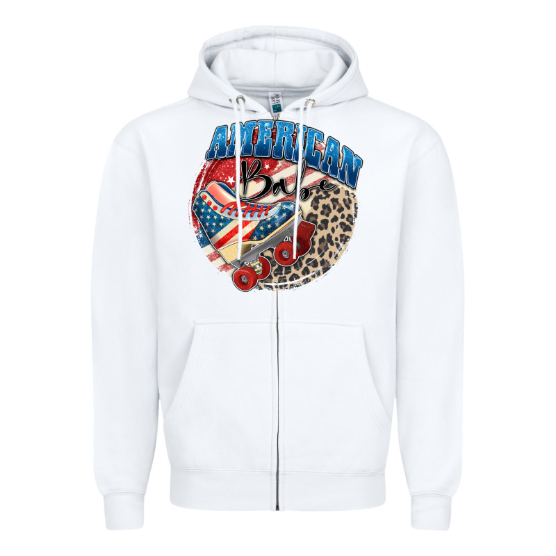 American Babe Zipper Hoodie by Zillion Design Studio | Teevron
