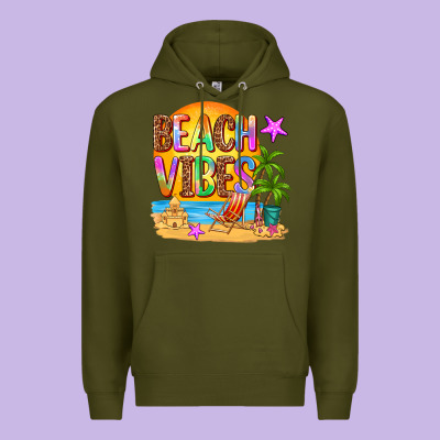 Beach Vibes Premium Hoodie Designed By Adodesignshop