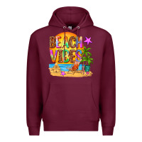 Burgundy beach vibes Premium Hoodie - AdoDesignShop