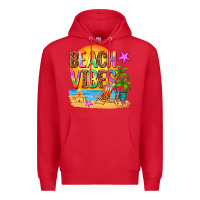 Red beach vibes Premium Hoodie - AdoDesignShop