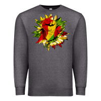 Charcoal Heather juneteenth sunflower Premium Sweatshirt - HRA Design Shop