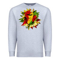 Heather Grey juneteenth sunflower Premium Sweatshirt - HRA Design Shop