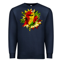 Navy juneteenth sunflower Premium Sweatshirt - HRA Design Shop