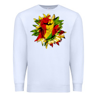 White juneteenth sunflower Premium Sweatshirt - HRA Design Shop