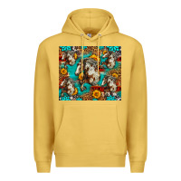 Antique Gold mustang horse western Premium Hoodie - LillyAllenDesigns