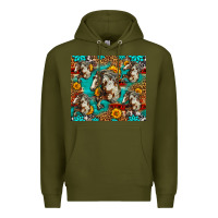 Army Green mustang horse western Premium Hoodie - LillyAllenDesigns