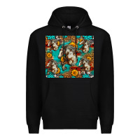 Black mustang horse western Premium Hoodie - LillyAllenDesigns
