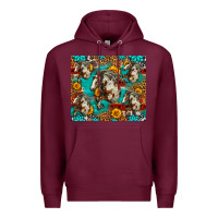 Burgundy mustang horse western Premium Hoodie - LillyAllenDesigns