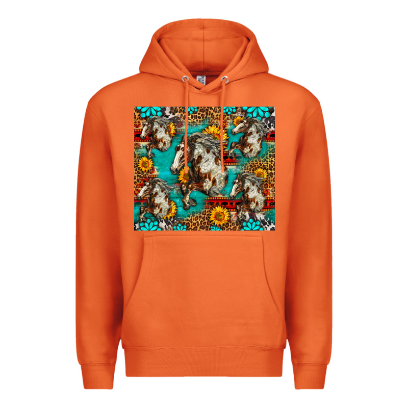 Mustang Horse Western Premium Hoodie by LillyAllenDesigns | Teevron