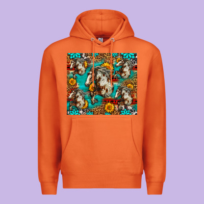 Mustang Horse Western Premium Hoodie Designed By Lillyallendesigns