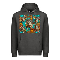 Charcoal Heather mustang horse western Premium Hoodie - LillyAllenDesigns