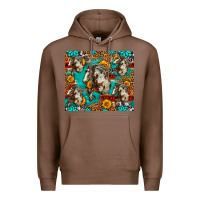 Chestnut mustang horse western Premium Hoodie - LillyAllenDesigns