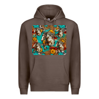 Coffee mustang horse western Premium Hoodie - LillyAllenDesigns