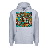 Heather Grey mustang horse western Premium Hoodie - LillyAllenDesigns