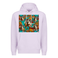 Lilac mustang horse western Premium Hoodie - LillyAllenDesigns