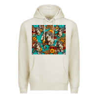 Oatmeal Heather mustang horse western Premium Hoodie - LillyAllenDesigns