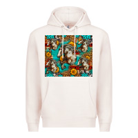 Pale Pink mustang horse western Premium Hoodie - LillyAllenDesigns