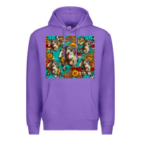 Purple mustang horse western Premium Hoodie - LillyAllenDesigns