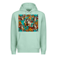 Seafoam mustang horse western Premium Hoodie - LillyAllenDesigns