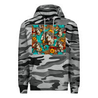 Slate Camo mustang horse western Premium Hoodie - LillyAllenDesigns