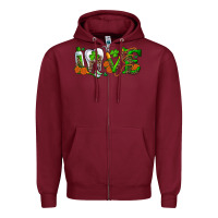 Burgundy Dental Love St. Patricks Day Zipper Hoodie - RanaPortraitStore