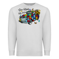 Dove Grey love needs no words Premium Sweatshirt - CowhideDigitalArt