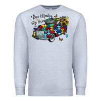 Heather Grey love needs no words Premium Sweatshirt - CowhideDigitalArt