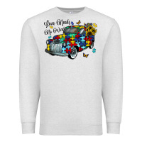 Oatmeal Heather love needs no words Premium Sweatshirt - CowhideDigitalArt