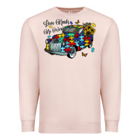 Pale Pink love needs no words Premium Sweatshirt - CowhideDigitalArt