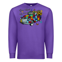 Purple love needs no words Premium Sweatshirt - CowhideDigitalArt