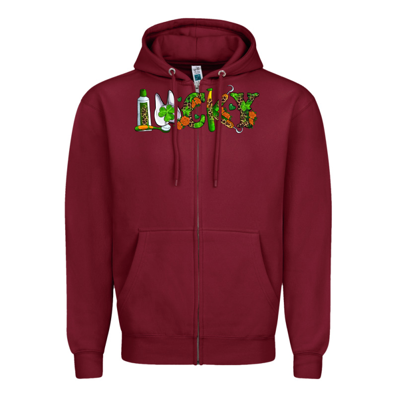 Dental Love St. Patricks Day Zipper Hoodie by RanaPortraitStore | Teevron