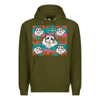 Army Green Western Ragdoll Cat Premium Hoodie - LillyAllenDesigns