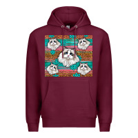 Burgundy Western Ragdoll Cat Premium Hoodie - LillyAllenDesigns