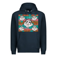Navy Western Ragdoll Cat Premium Hoodie - LillyAllenDesigns