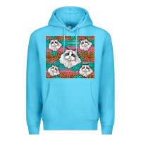 Ocean Blue Western Ragdoll Cat Premium Hoodie - LillyAllenDesigns