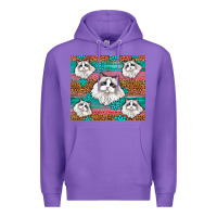 Purple Western Ragdoll Cat Premium Hoodie - LillyAllenDesigns