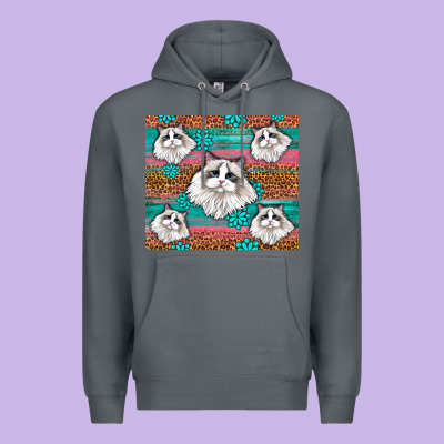 Western Ragdoll Cat Premium Hoodie Designed By Lillyallendesigns