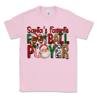 Bubblegum Pink Santa's Favorite Football Player For Christmas Classic Tee - FaDigitalArtStudio