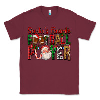 Burgundy Santa's Favorite Football Player For Christmas Classic Tee - FaDigitalArtStudio
