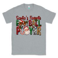 Heather Grey Santa's Favorite Football Player For Christmas Classic Tee - FaDigitalArtStudio
