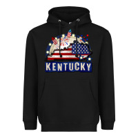 Black Kentucky 4th of July Heavyweight Hoodie - CowGirlArtShop