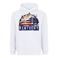 White Kentucky 4th of July Heavyweight Hoodie - CowGirlArtShop