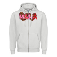 Dove Grey mama valentines day Zipper Hoodie - texasbilliewilder