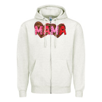 Oatmeal Heather mama valentines day Zipper Hoodie - texasbilliewilder