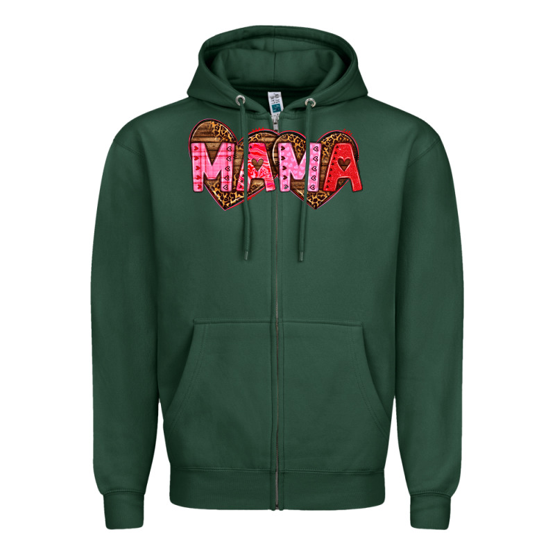 Mama Valentines Day Zipper Hoodie by texasbilliewilder | Teevron