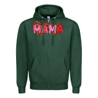 Sports Green mama valentines day Zipper Hoodie - texasbilliewilder