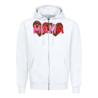 White mama valentines day Zipper Hoodie - texasbilliewilder