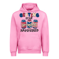 Fuchsia Pink getting star spangled hammered Urban Hoodie - MaliasSmallBusiness